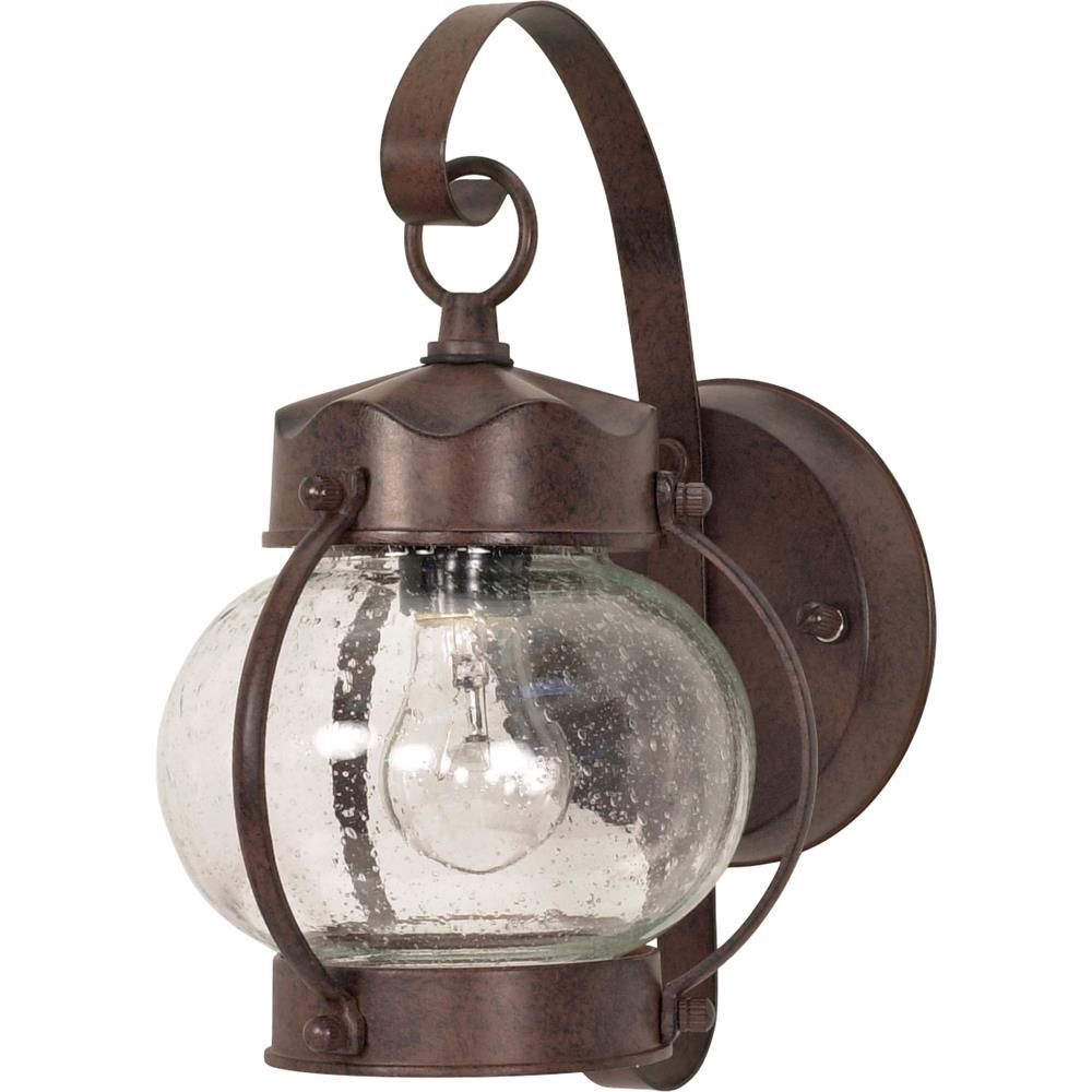 Nuvo Lighting 60/631  1 Light - 11" - Wall Lantern - Onion Lantern with Clear Seed Glass in Old Bronze Finish